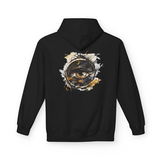 Mystical Eye Fleece Hoodie - Cozy Unisex Wear