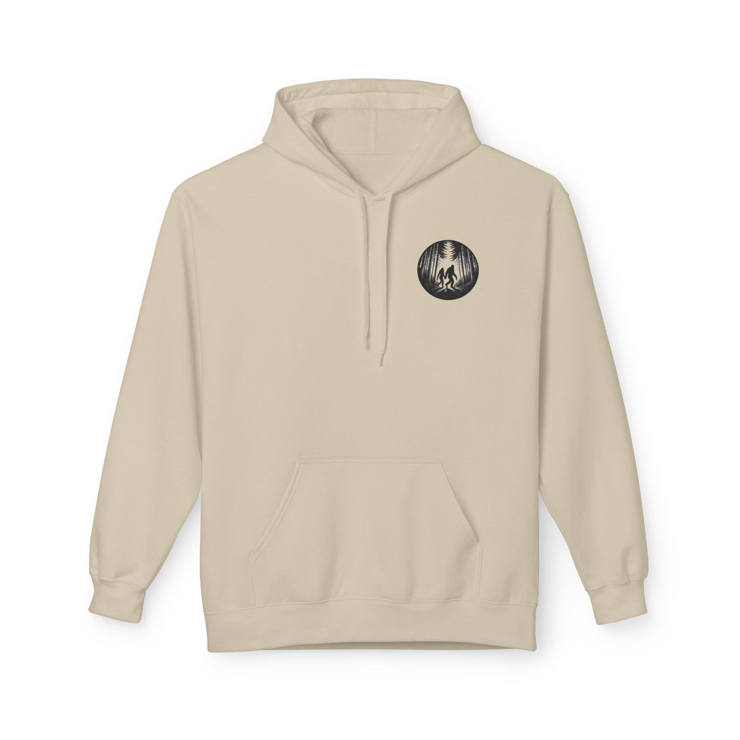 Mystical Bigfoot Couple Hoodie - Cozy Unisex Midweight Fleece Sweatshirt