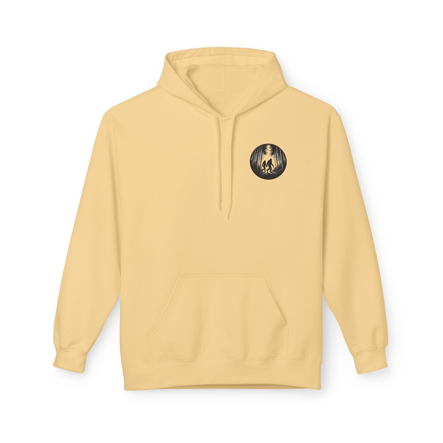 Mystical Bigfoot Couple Hoodie - Cozy Unisex Midweight Fleece Sweatshirt