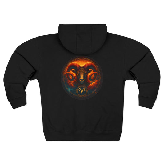 Aries Unisex Zip Hoodie