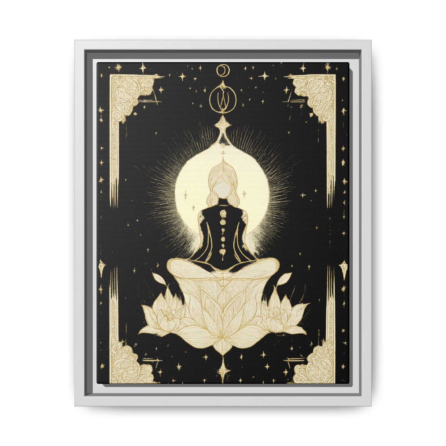 Meditation Art Framed Canvas