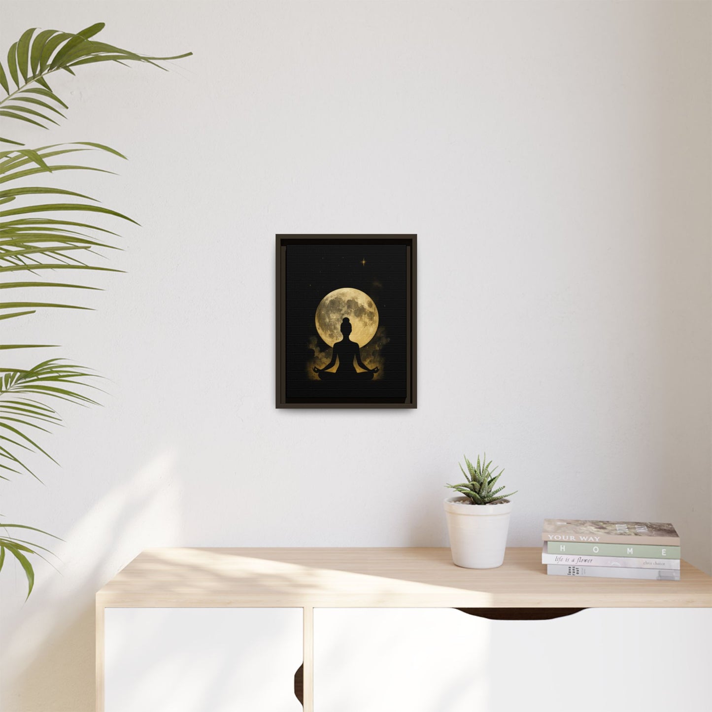 Meditative Moon Canvas Art