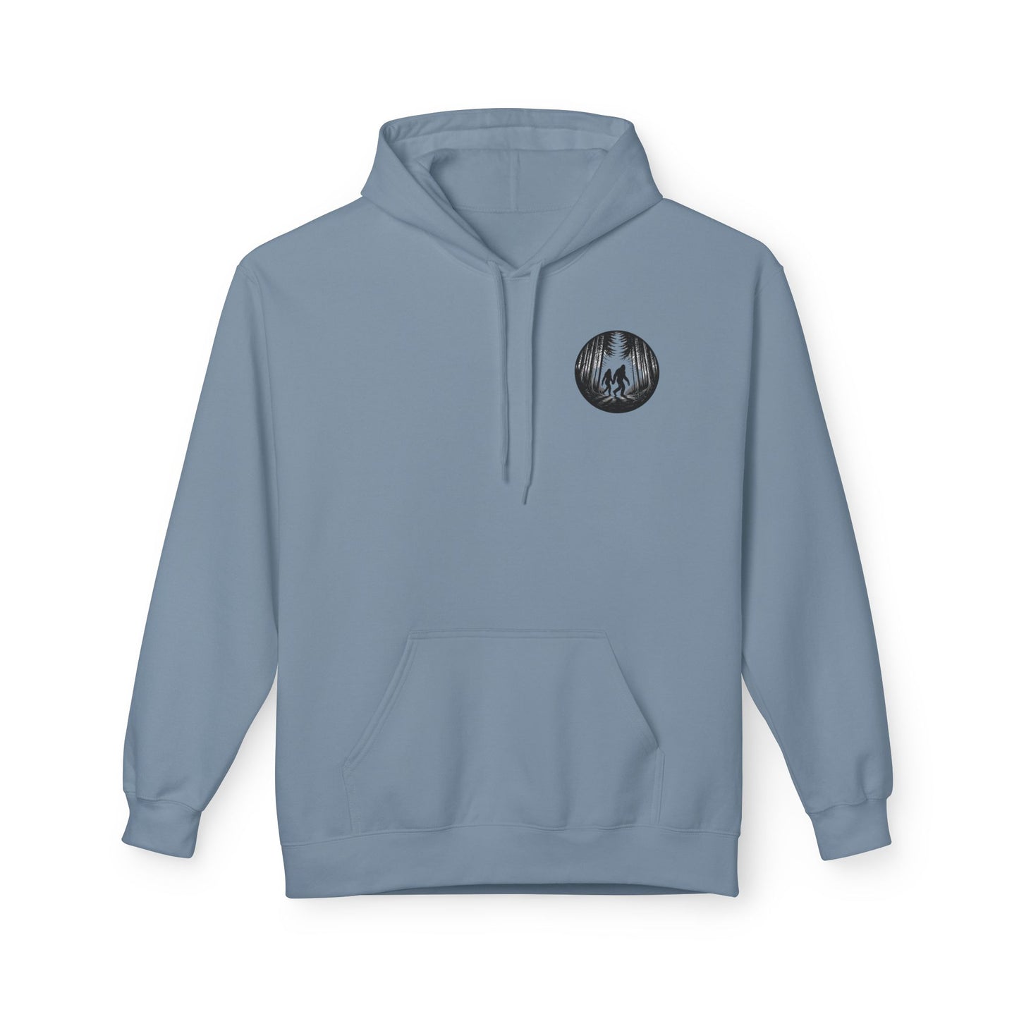 Mystical Bigfoot Couple Hoodie - Cozy Unisex Midweight Fleece Sweatshirt