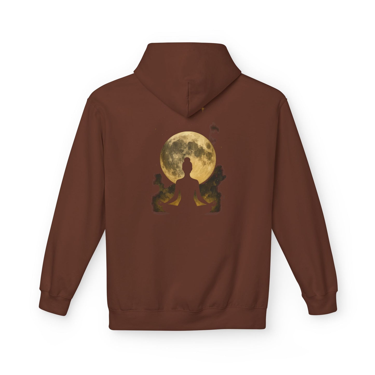 Moonlit Meditation Fleece Hoodie - Cozy Unisex Sweatshirt
