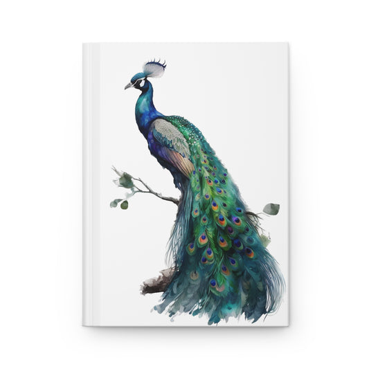 Elegant Peacock Hardcover Journal