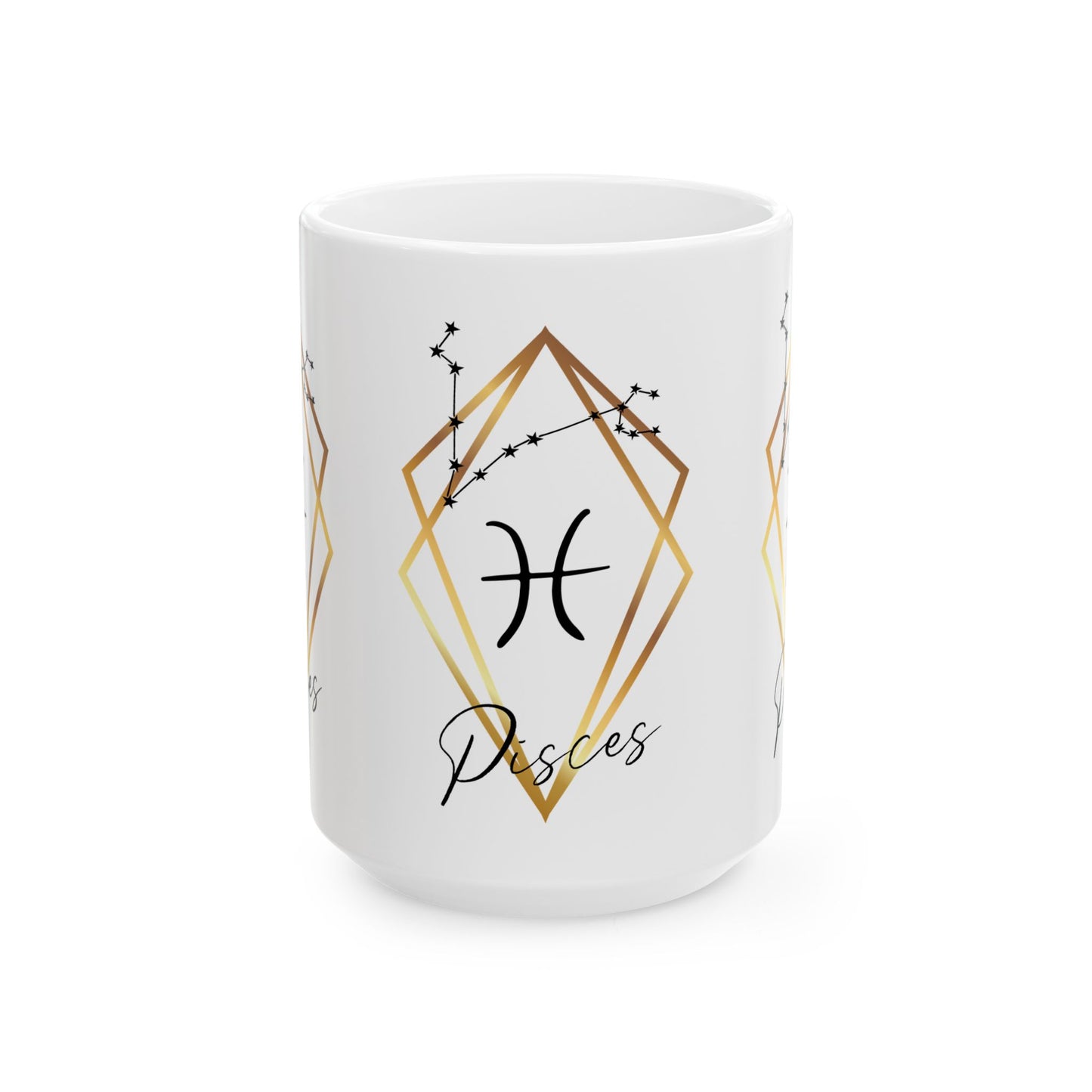 Pisces Constellation Ceramic Coffee Cup 15oz