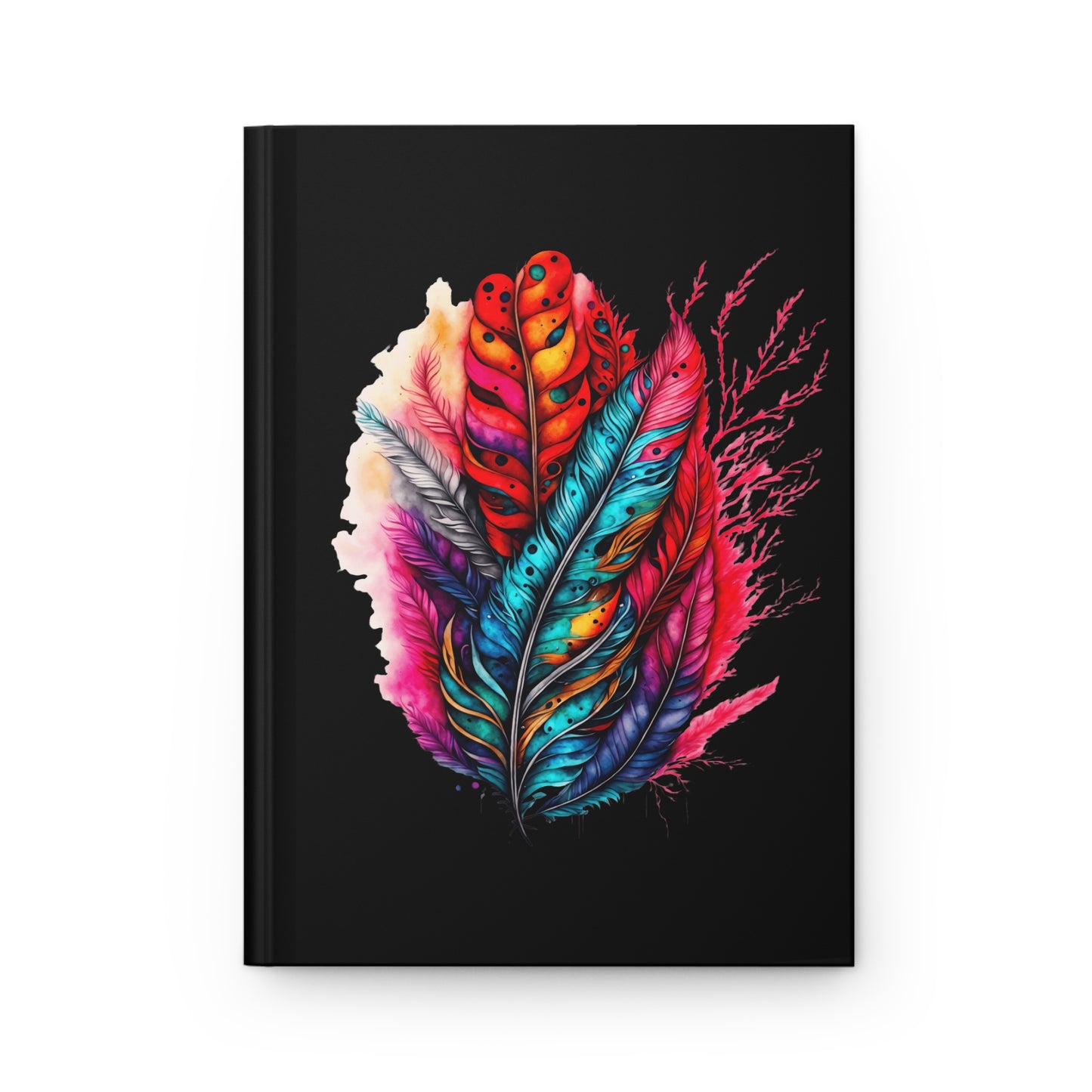 Vibrant Feather Hardcover Journal