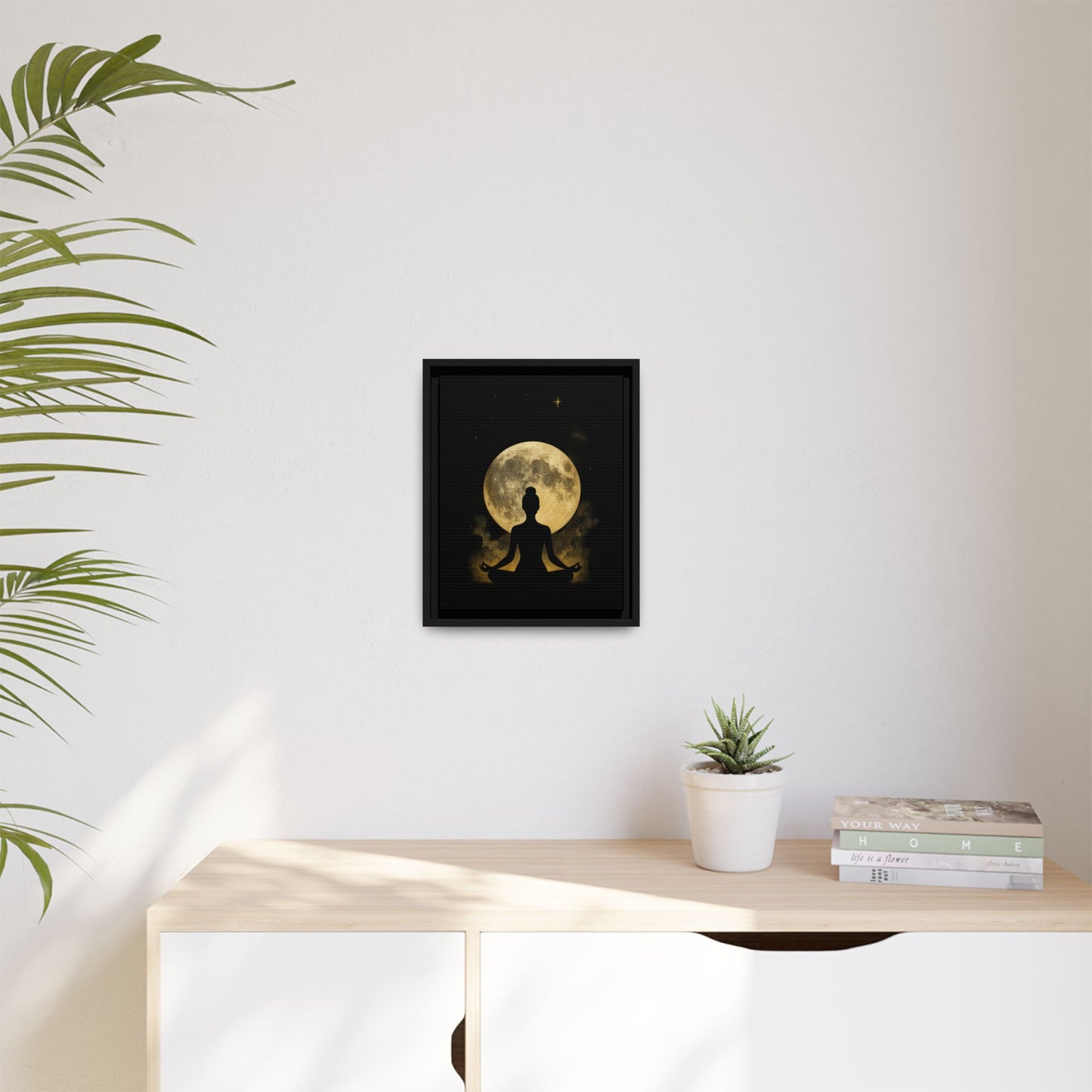 Meditative Moon Canvas Art