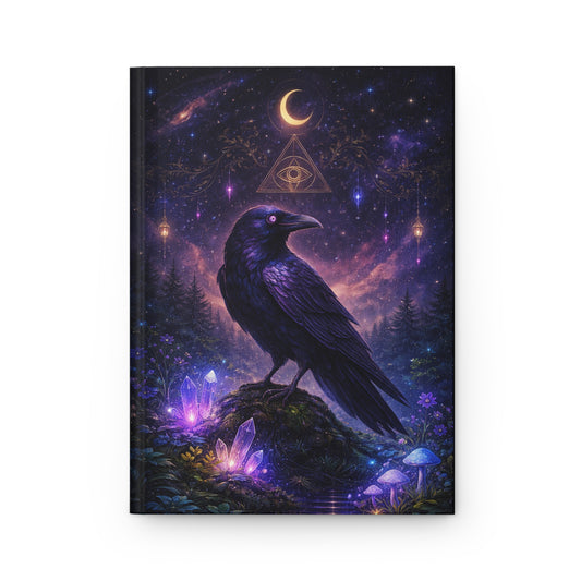Moonlit Mystic Raven Hardcover Journal