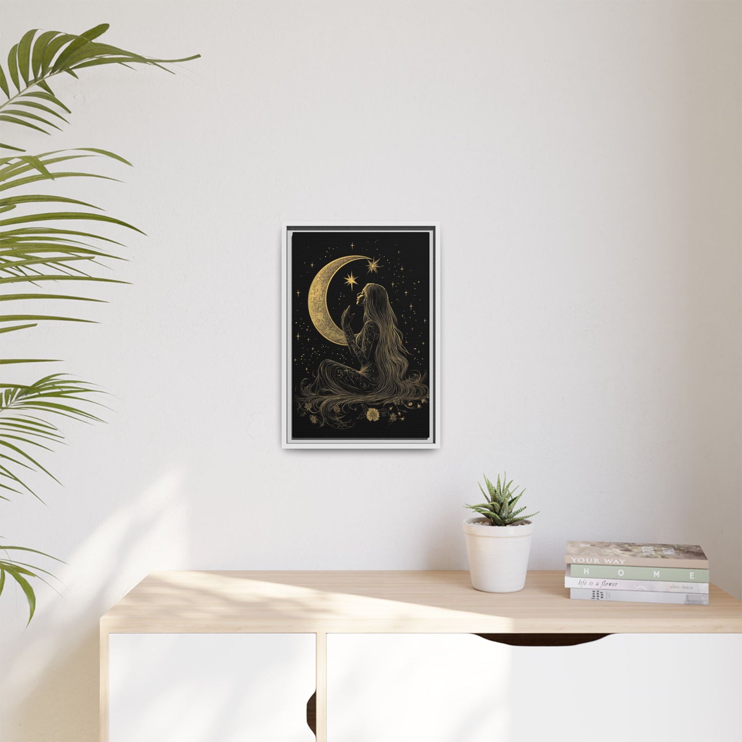 Moonlit Dreamer Framed Canvas Art Print