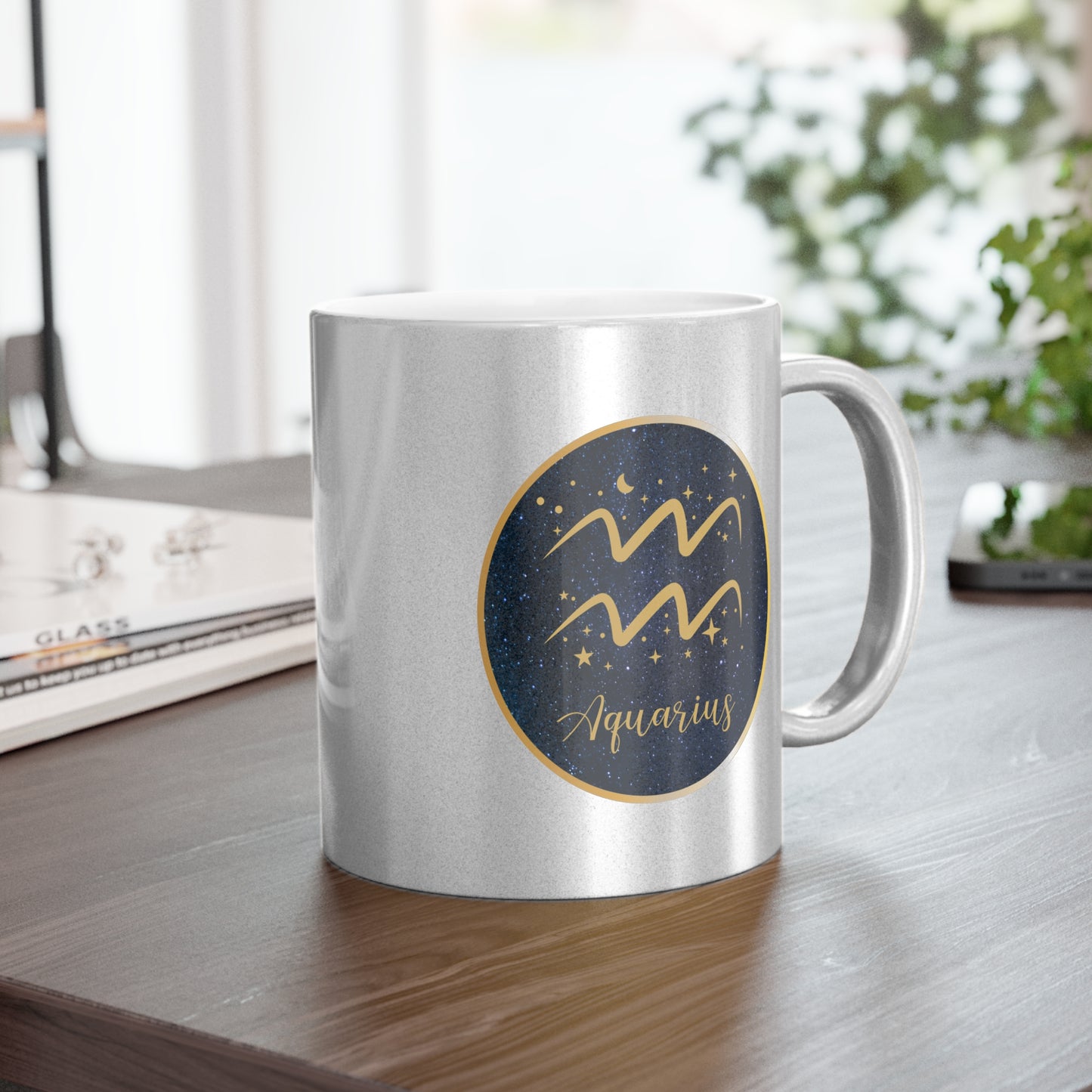 Aquarius 11oz Metallic Mug