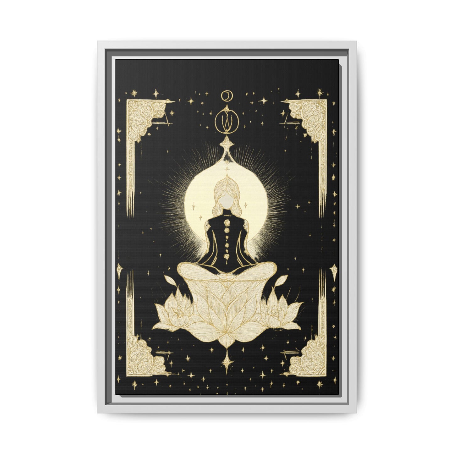 Meditation Art Framed Canvas