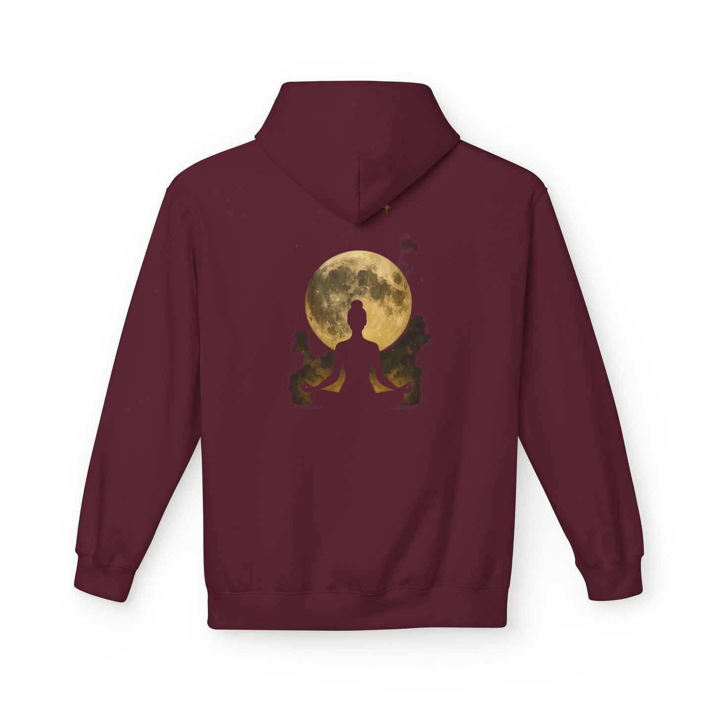 Moonlit Meditation Fleece Hoodie - Cozy Unisex Sweatshirt