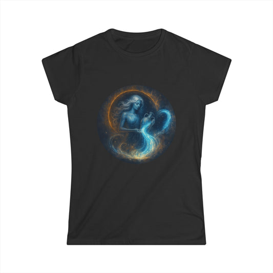 Aquarius Tee Zodiac Sign Softstyle Women’s Tee Shirt