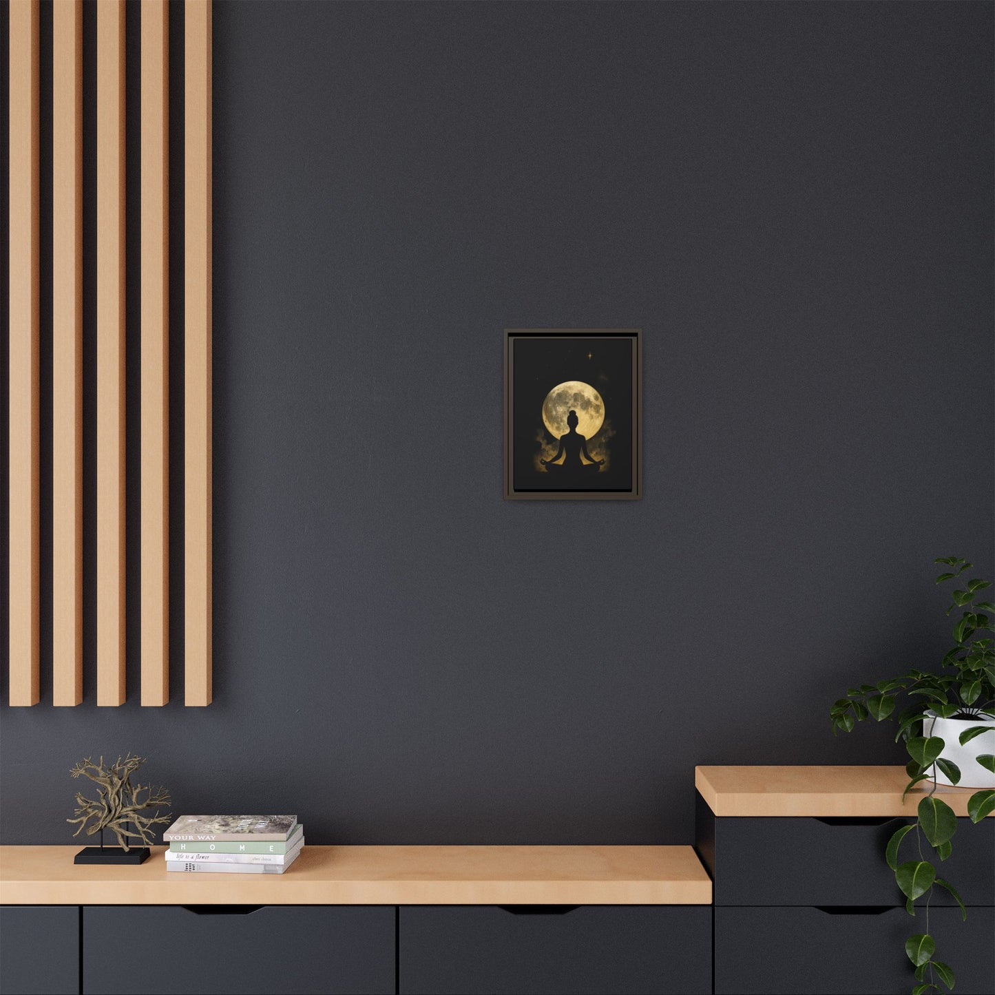 Meditative Moon Canvas Art