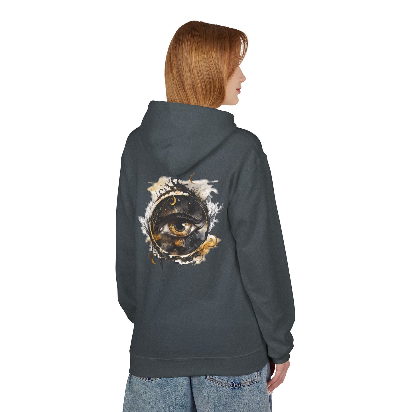 Mystical Eye Fleece Hoodie - Cozy Unisex Wear