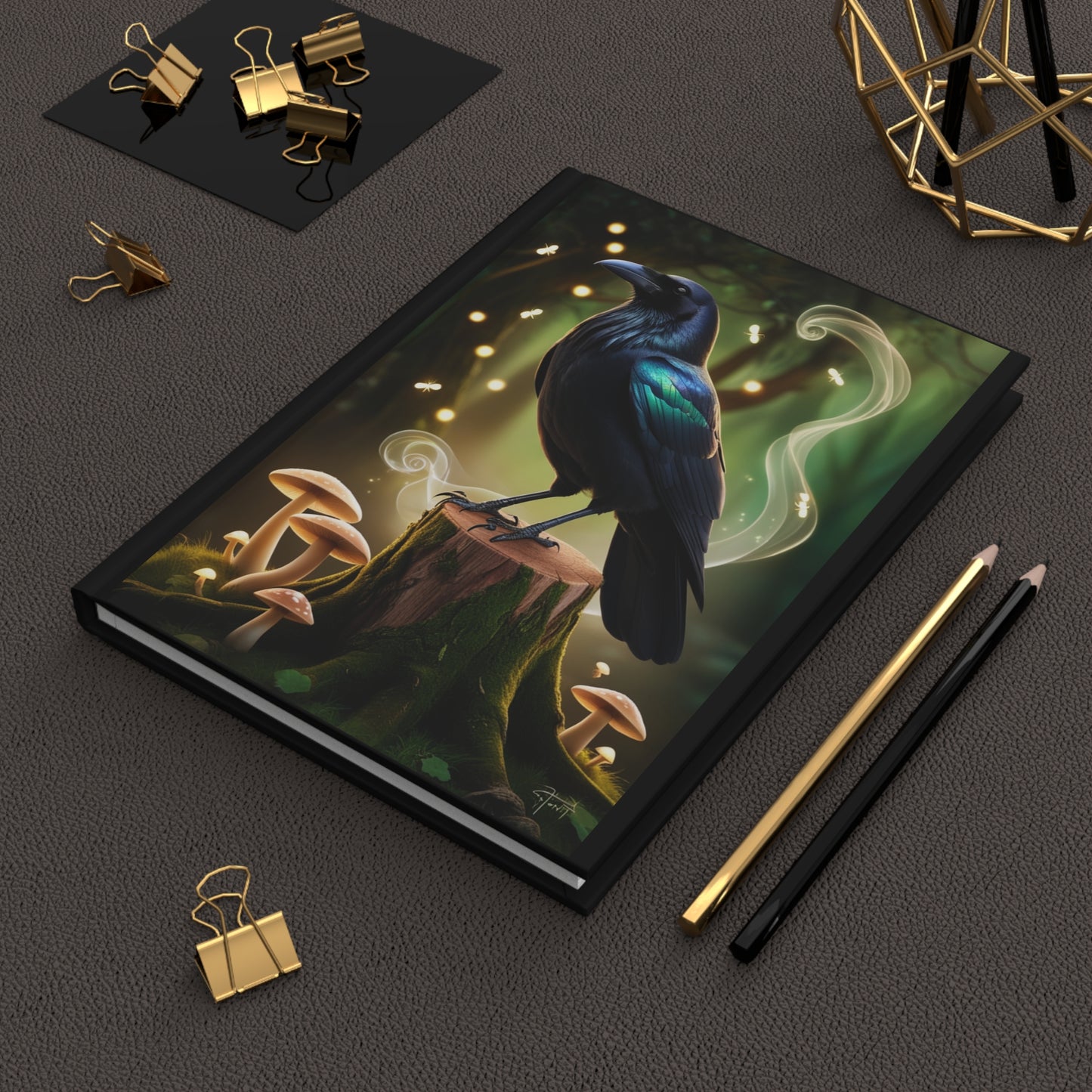 Mystical Raven Hardcover Journal