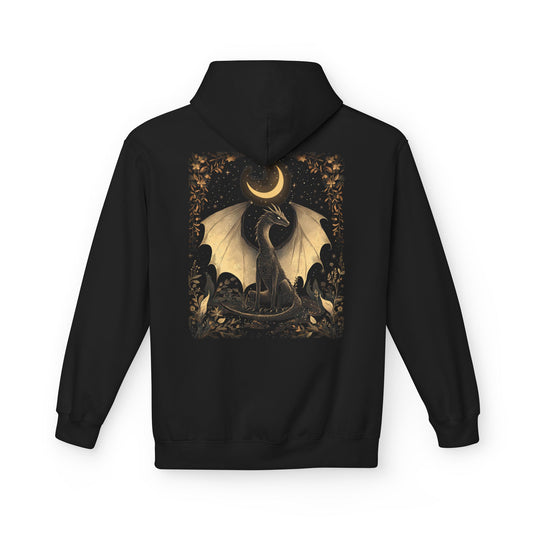Magical Dragon & Moon Fleece Unisex Pullover