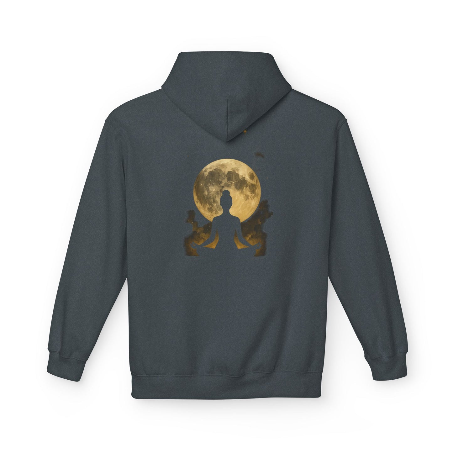 Moonlit Meditation Fleece Hoodie - Cozy Unisex Sweatshirt