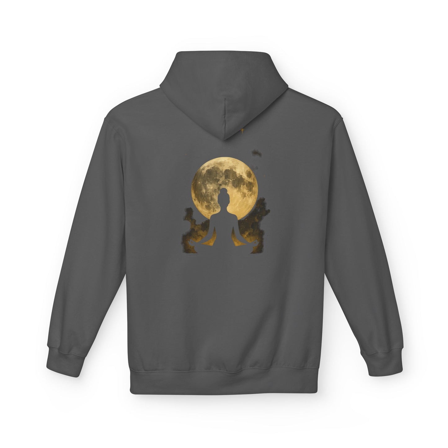 Moonlit Meditation Fleece Hoodie - Cozy Unisex Sweatshirt