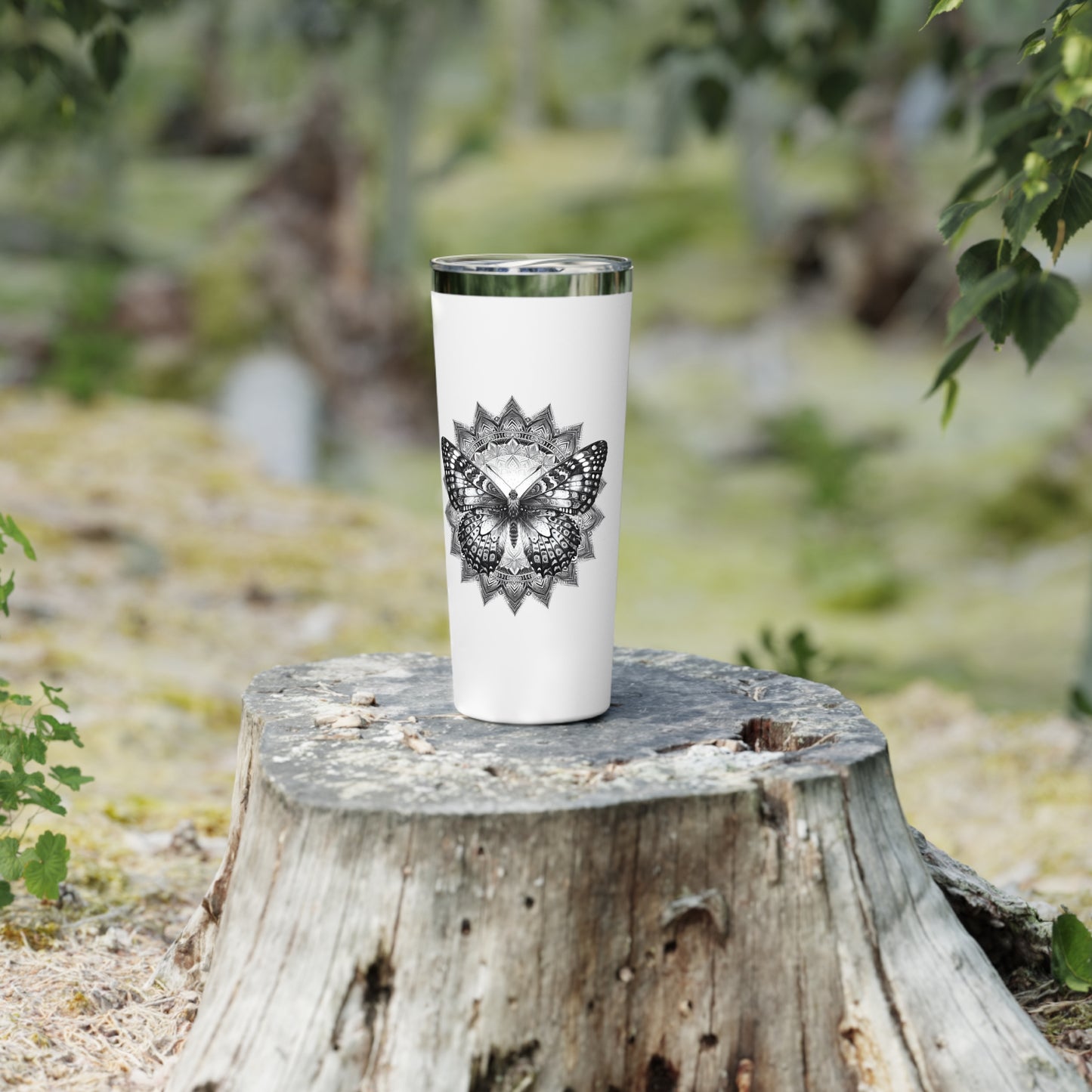 Elegant Butterfly Copper Vacuum Insulated Tumbler
