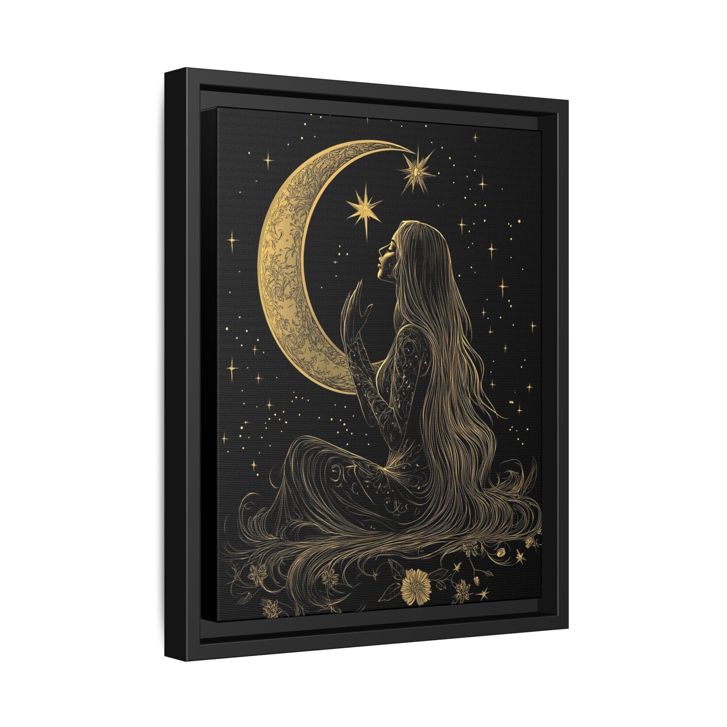 Moonlit Dreamer Framed Canvas Art Print