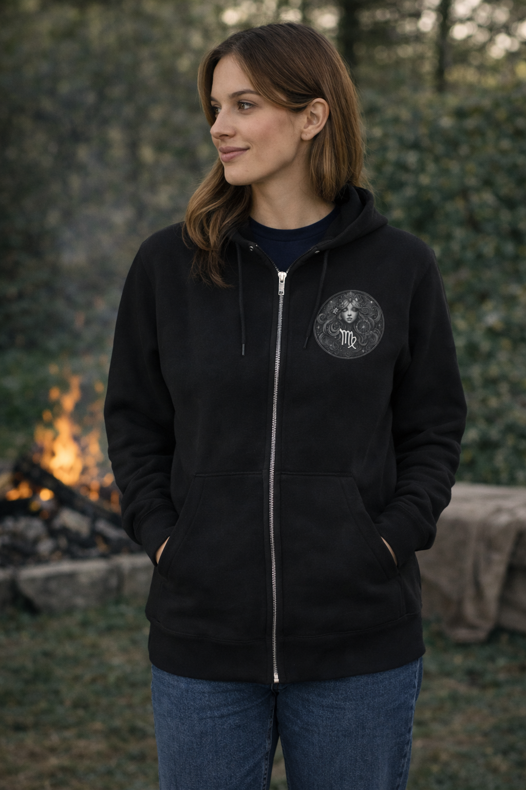 Virgo Unisex Zip Hoodie