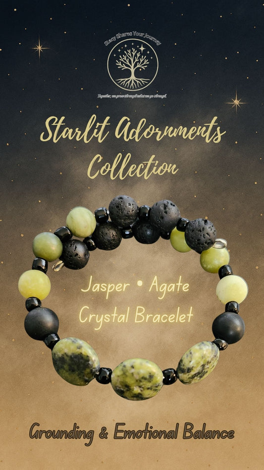 Jasper • Agate Crystal Bracelet | Grounding & Emotional Balance