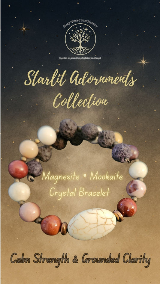 Magnesite • Mookaite Crystal Bracelet | Calm Strength & Grounded Clarity