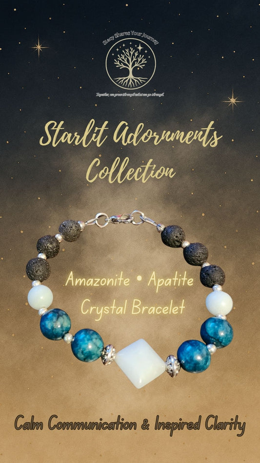 Amazonite • Apatite Crystal Bracelet | Calm Communication & Inspired Clarity
